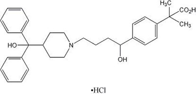 image of Fexofenadine HCL chemical structure - Fexofenadine HCL chemical structure